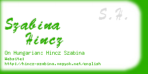 szabina hincz business card
